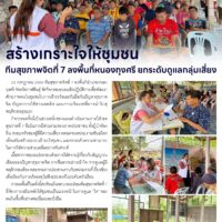 สร้างเกราะใจให้ชุมชนทีมสุขภาพจิตที่ 7 ลงพื้นที่หนองกุงศรี ยกระดับดูแลกลุ่มเสี่ยง