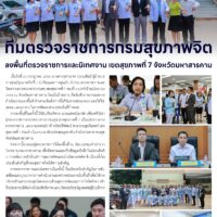 ทีมตรวจราชการกรมสุขภาพจิตลงพื้นที่ตรวจราชการและนิเทศงาน เขตสุขภาพที่ 7 จังหวัดมหาสารคาม