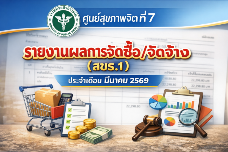 สรุปผลการดำเนินการจัดซื้อจัดจ้างในรอบเดือน มีนาคม พ.ศ. 2569