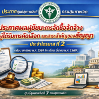 ประกาศผลผู้ชนะการจัดซื้อจัดจ้าง ผู้ได้รับการคัดเลือก และสาระสำคัญของสัญญา ประจำไตรมาสที่ 2 ปีงบประมาณ พ.ศ. 2569