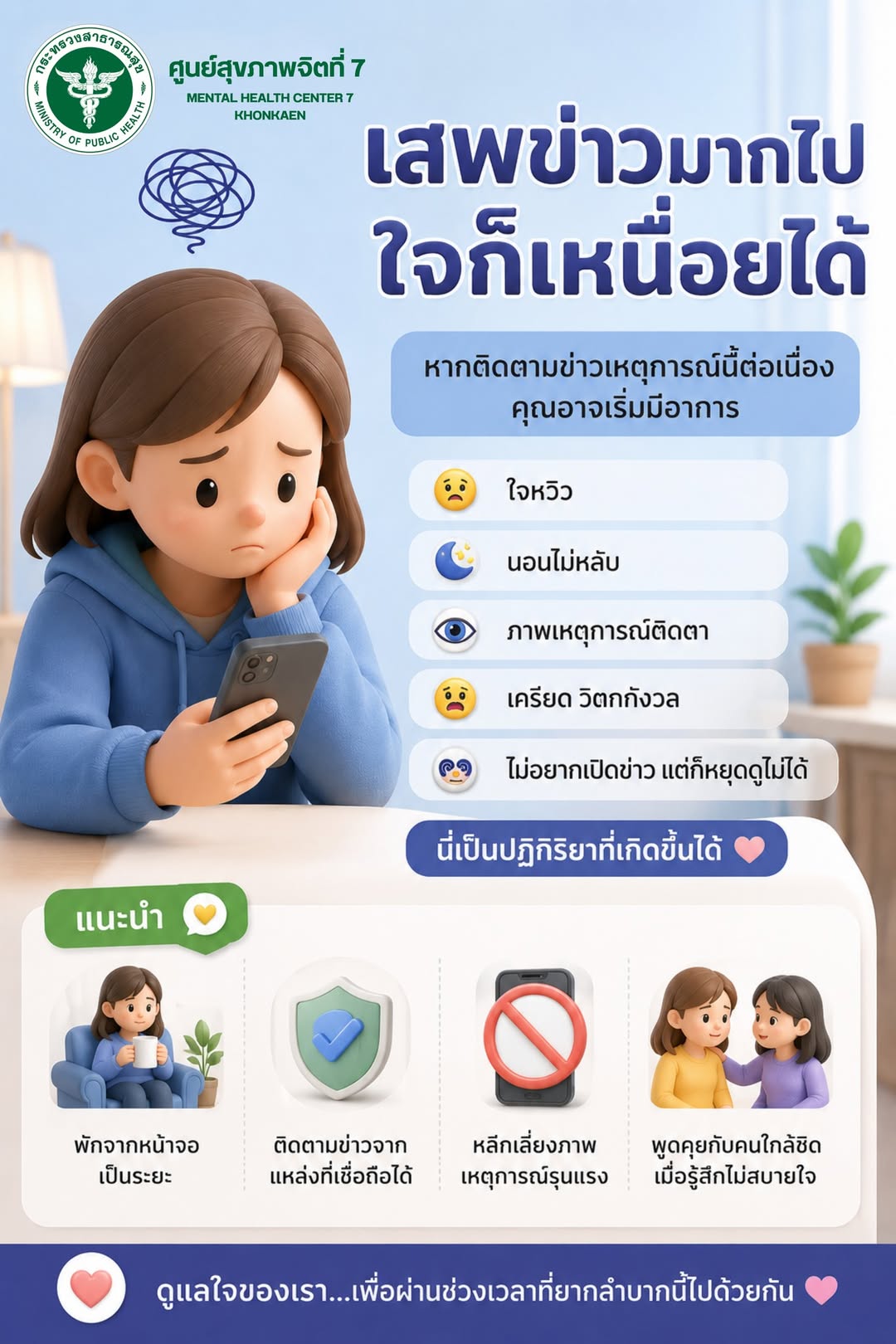 เสพข่าวมากไป ใจก็เหนื่อยได้