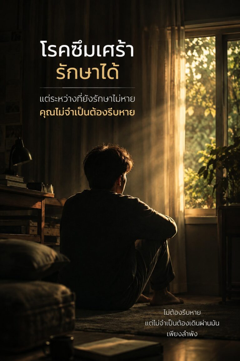 โรคซึมเศร้า รักษาได้