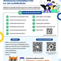 🗣️ ร่วมรับฟัง “หลักการ” เพื่อปรับปรุงพระราชบัญญัติสุขภาพจิต พ.ศ. 2551 และที่แก้ไขเพิ่มเติม