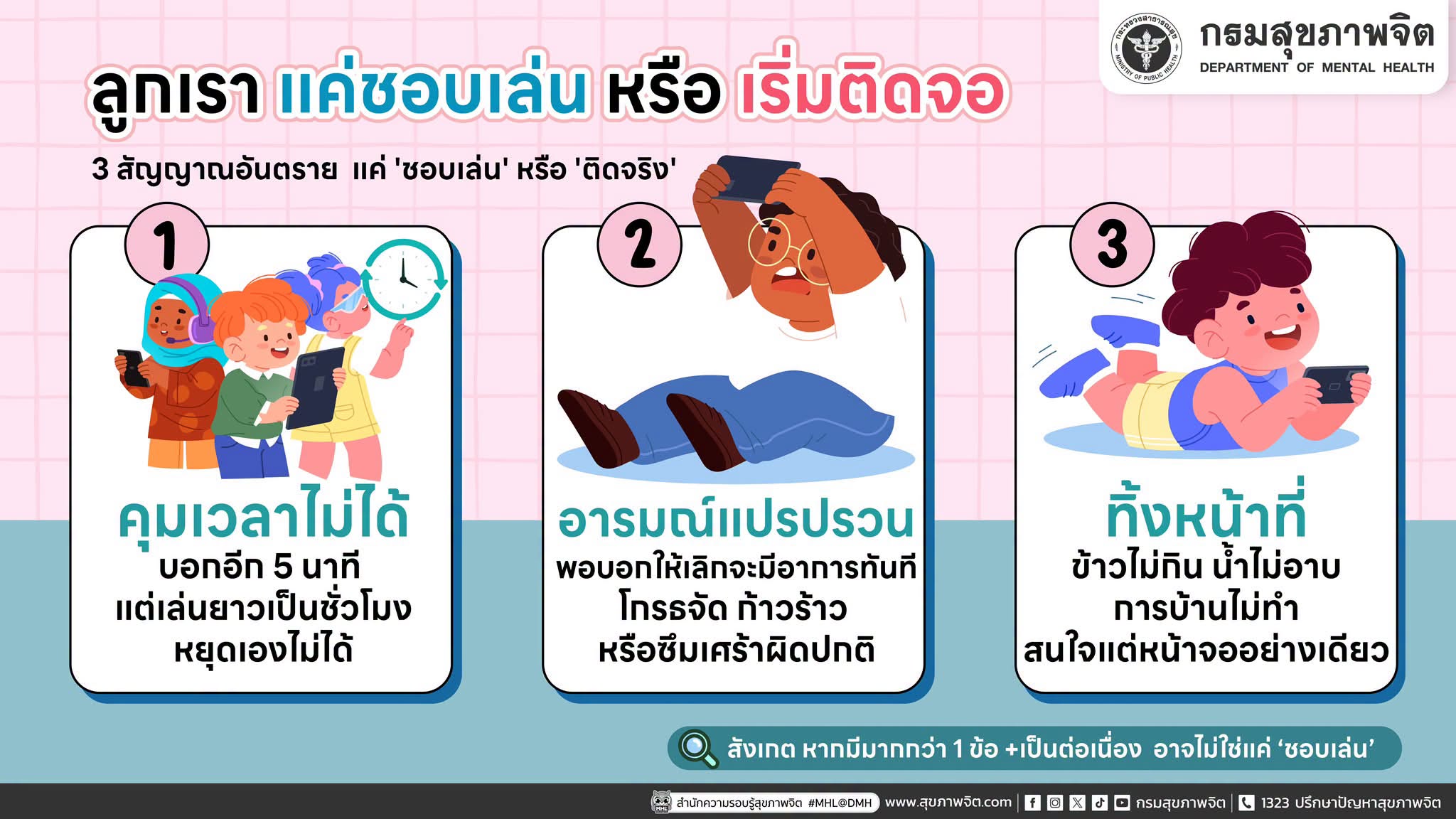 📱 ลูกเรา แค่ชอบเล่น หรือ เริ่มติดจอ? 🤔