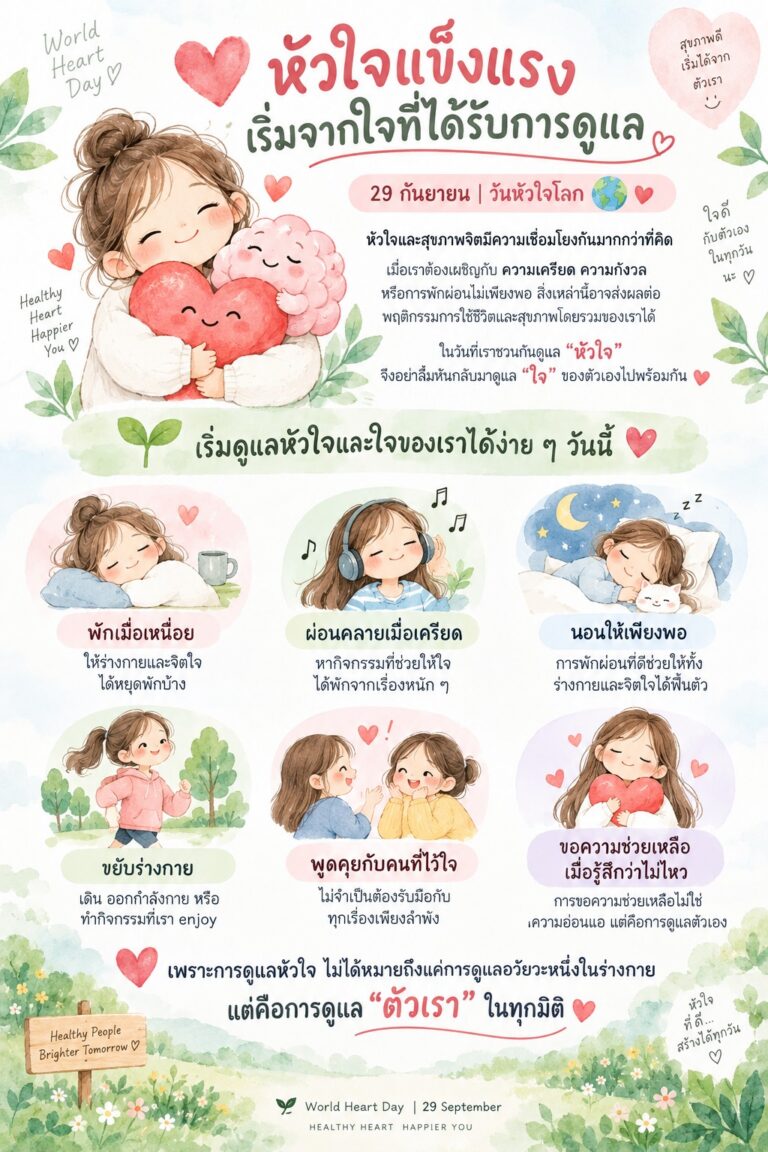 ❤️ หัวใจแข็งแรง เริ่มจากใจที่ได้รับการดูแล