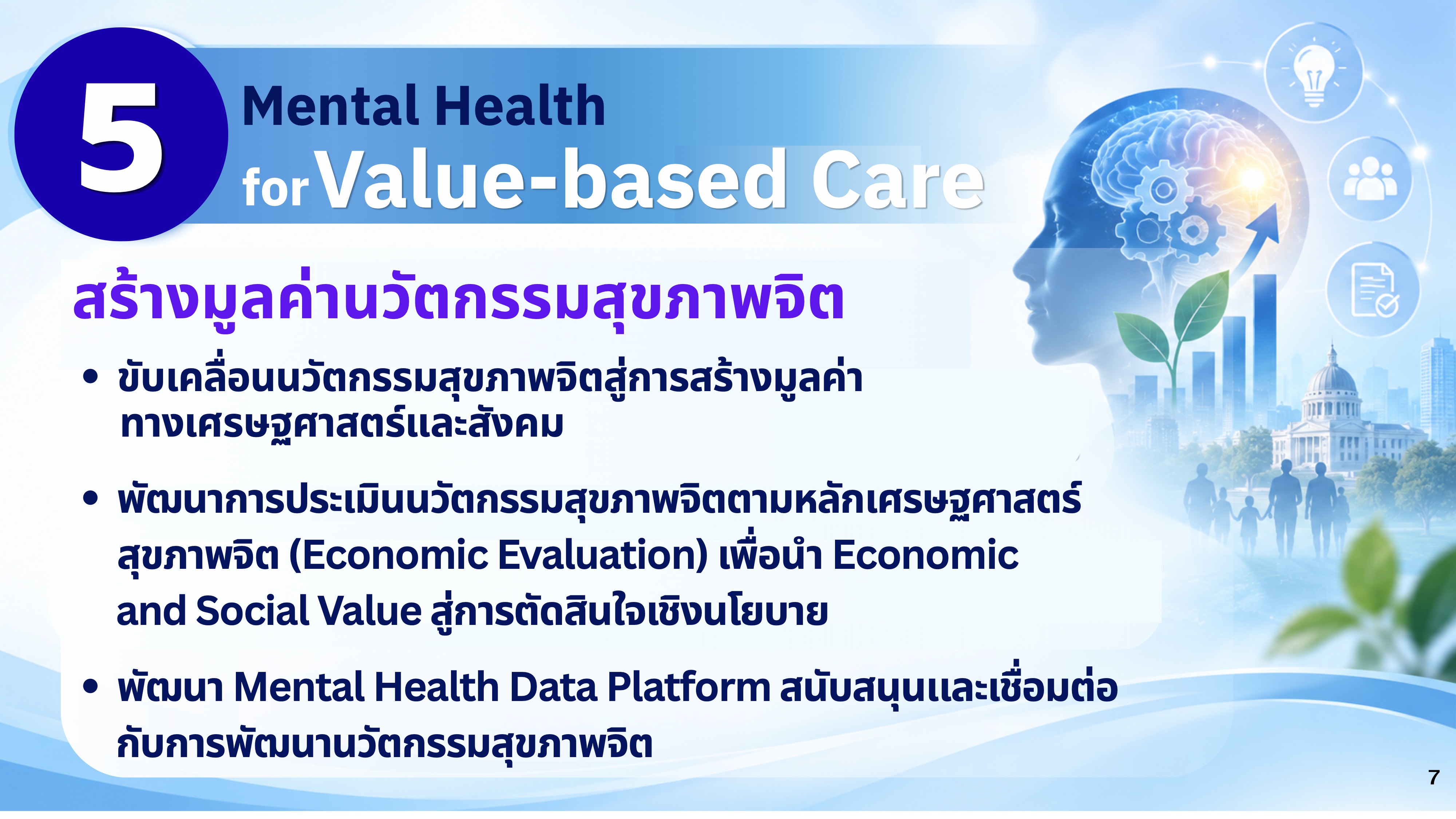 นโยบายการพัฒนางานสุขภาพจิต ประจำปีงบประมาณ พ.ศ. 2570 หน้า 7