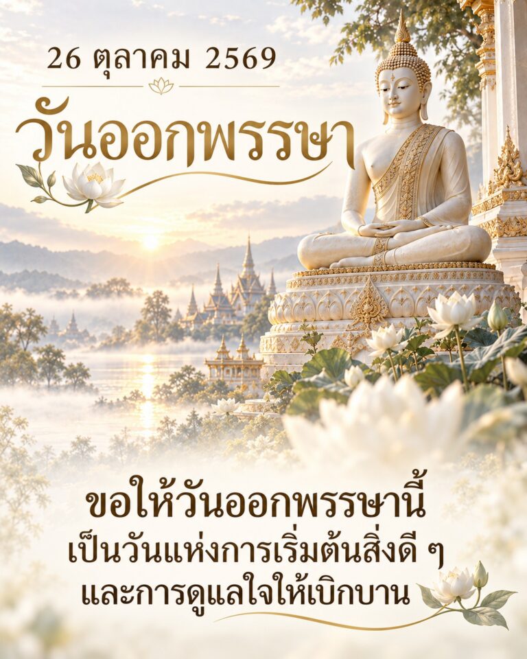 26 ตุลาคม 2569 🪷 วันออกพรรษา