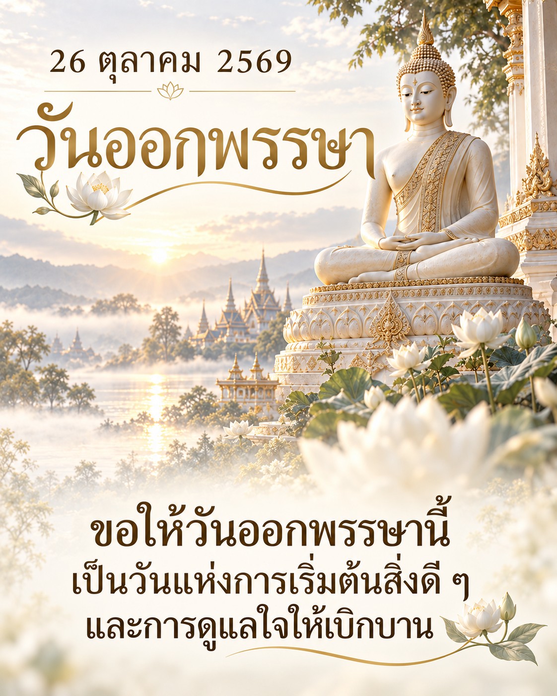 26 ตุลาคม 2569 🪷 วันออกพรรษา