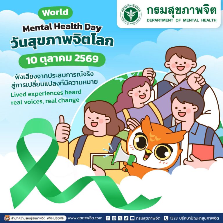 10 ตุลาคม ของทุกปี วันสุขภาพจิตโลก World Mental Health Day 2026