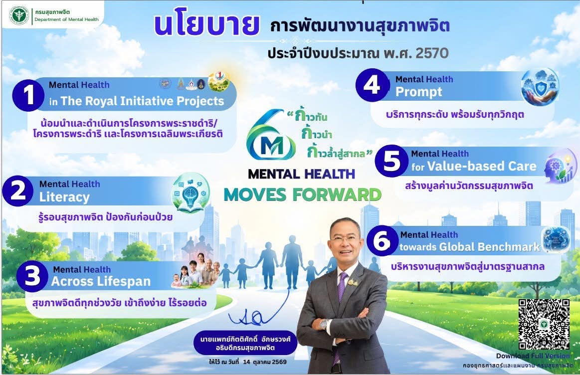 📢 เปิดนโยบายการพัฒนางานสุขภาพจิต ประจำปีงบประมาณ พ.ศ. 2570